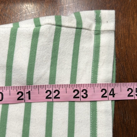 Brooks Brothers Green White Striped Tee Women’s XL Long Sleeve Cotton Blend - Picture 9 of 9
